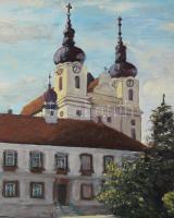 Olvashatatlan jelzéssel (XX. sz. vége): Városrészlet (Németország vagy Ausztria?). Olaj, farost. Fak...