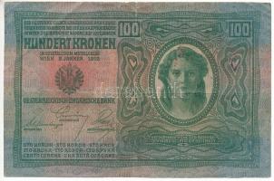 1912. 100K "1884 50243", piros "MAGYARORSZÁG" felülbélyegzéssel T:F beszakadás
...