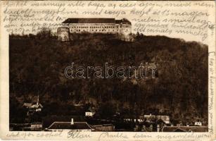 1913 Vöröskő, Cerveny Kamen (Cseszte, Castá); Vöröskő vára Pilafűrésszel (Gidrafűrész). Horovitz Ado...