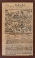 Sebastian Münster Cosmographia című (Megjelent Bázelben 1570-ben) művének egy lapja rajta Marbrug vá...
