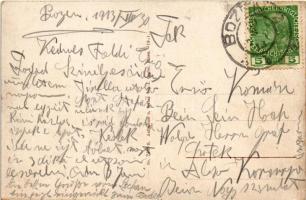 1913 Alpe di Siusi, Seiser Alpe (Südtirol); Heissbäck-Senne m. Schlern / tourist house (EK)