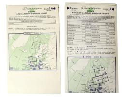 1972-1975 Jepco Avigation légiforgalmi / légifolyosó térképek, 2 db (Észak-Európa), 41x76 cm és 42x8...