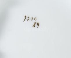 cca 1910 Szecessziós virágmintás kiöntő, számozott, kis kopással, m: 16,5 cm