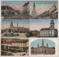 14 db RÉGI színes magyar város képeslap / 14 pre-1945 coloured Hungarian town postcards
