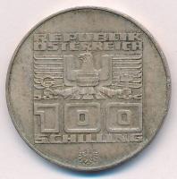 Ausztria 1976. 100Sch Ag "Innsbruck - XII. téli olimpia 1976 / Sielő" Hall-i verde T:XF pa...