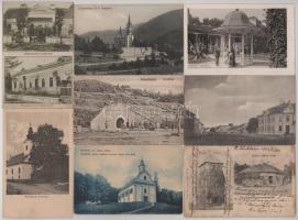 23 db RÉGI elcsatolt fekete-fehér magyar város képeslap, kisebb települések is / 23 pre-1945 Hungari...