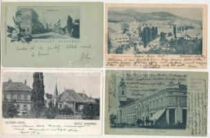 12 db RÉGI város képeslap, egy kivételével levélboríték rajzú krajcáros bélyeggel / 12 pre-1945 town...