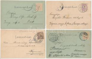 12 db RÉGI város képeslap, egy kivételével levélboríték rajzú krajcáros bélyeggel / 12 pre-1945 town...