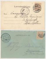 12 db RÉGI város képeslap, egy kivételével levélboríték rajzú krajcáros bélyeggel / 12 pre-1945 town...