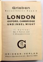 London und Umgebung mit Insel Wight. Griebens Reiseführer Band 9. Berlin,1931., Griebens. Német nyel...
