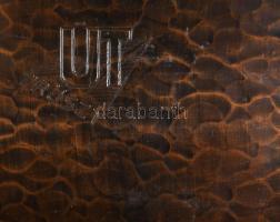 Jónás Ilona iparművész díszdoboz, jelzett, 9x12 cm