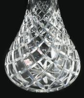 Ólomkristály italos dugós üveg, jelzés nélkül, m: 41,5 cm