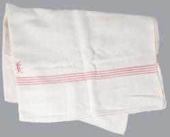 cca 1935 Erdélyi monogramos terítő, cca 115x160 cm