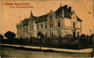 1908 Nagyszőlős, Nagyszőllős, Vynohradiv (Vinohragyiv), Sevljus, Sevlus; M. kir. állami gyermekmenhe...