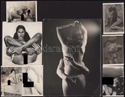 10 db vegyes erotikus, akt, pornó fotó, 9x6 cm és 24x18 cm között