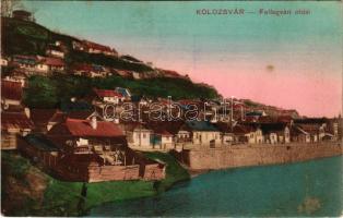 1916 Kolozsvár, Cluj; Fellegvári oldal, Szamos partja. Deák Ferencz tőzsde kiadása / Gruia, Somes ri...