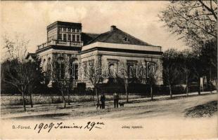 1909 Balatonfüred, Jókay (Jókai) nyaraló, villa. Balázsovich Gyula fényképész kiadása (ázott / wet d...