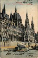 1918 Budapest V. Országház, Parlament dunai oldala, rakpart. "Taussig" 168. (ázott sarok /...