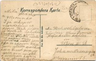 Grab bei Cemerno, Druck von Theodor Böhm (Neustadt am Mettau) / view (worn corners)