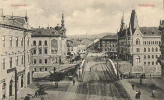 Kolozsvár Erzsébet street with bicycle repair workshop (EK)