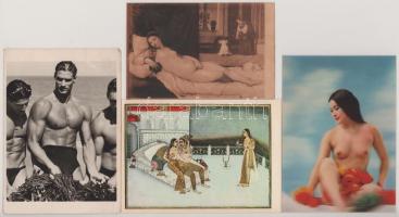 9 db MODERN és 1 db RÉGI erotikus képeslap / 9 modern and 1 pre- 1945 erotic postcards