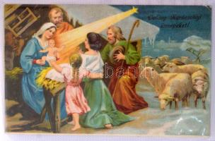 KARÁCSONY - Kb. 1000 db RÉGI karácsonyi üdvözlőlap 10 képeslap albumban. Érdekes anyag, érdemes megn...