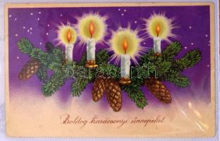 KARÁCSONY - Kb. 1000 db RÉGI karácsonyi üdvözlőlap 10 képeslap albumban. Érdekes anyag, érdemes megn...