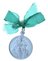 1930 k. "Sanctus Emericus / Patrona Hungariae" Al medál füllel, szalagon (32mm) T:UNC,AU