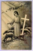 HÚSVÉT - Kb. 700 db RÉGI húsvéti üdvözlőlap 7 képeslap albumban. Érdekes anyag, érdemes megnézni! / ...