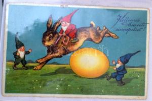 HÚSVÉT - Kb. 700 db RÉGI húsvéti üdvözlőlap 7 képeslap albumban. Érdekes anyag, érdemes megnézni! / ...