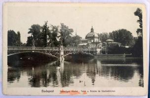 BUDAPEST: VÁROSLIGET, VIDÁMPARK, ŐS-BUDAVÁRA - Kb. 60 db RÉGI város képeslap 1 albumban, közte pár m...