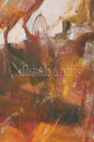 Kádár János Miklós (1939-): Kalitka. Olaj, farost, jelezve jobbra lent. fakeretben. 60×40 cm