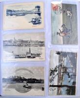 380 db főleg RÉGI magyar város képeslap modern albumba rendezve / 380 mainly pre-1945 Hungarian town...