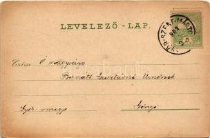 1903 Pannonhalma, Szt. Asztrik szobor, Milleniumi emlék. Palatin tanár fényképei után, Dr. Résey Vik...
