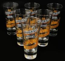 "Carling" British Cider pohárkészlet, eredeti dobozában, 6 db, 0,3 l, m: 17,5 cm