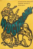 1967 Nyugtalanok. Filmplakát, papír, jelzés nélkül, Offset-nyomda, hajtásnyomokkal, kisebb lapszéli ...