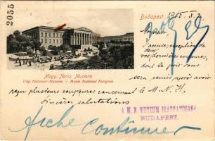 1905 Budapest VIII. Magyar Nemzeti Múzeum. Rigler J.E. rt. kiadása 26708. + "A M. N. Muzeum Iga...