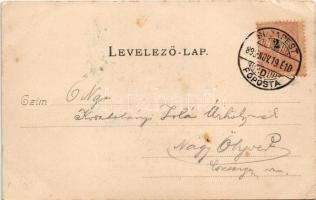 1899 Budapest VIII. Ferenc József tanítók háza. Adakozzatok! Szentkirályi utca 47. (EK)