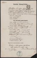 1856-1864 Id. kislődi Hollán Sándor (1846-1919) politikus, államtitkár részére szóló iskolai iratok,...