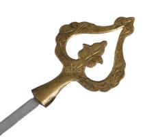 Bronz végű hústű, h: 40 cm