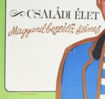 Dede Ernő (1933-): Két mamám és két papám van. Filmplakát, papír, jelzett a plakáton, Offset-nyomda,...