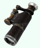 cca 1915 Hensoldt Wetzlar egyszemes látcső, kopással, h: 13 cm