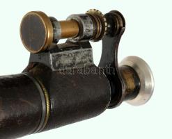 cca 1915 Hensoldt Wetzlar egyszemes látcső, kopással, h: 13 cm