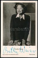 Grethe Weiser (1903-1970)Német színésznő autográf aláírása képeslapon