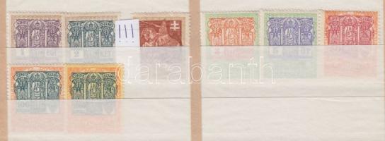 1921-1923 8 klf érték eredeti gumival