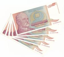 Jugoszlávia 1993. 500.000.000.000D (5x) pótkiadás "ZA" T:UNC,AU
Yugoslavia 1993. 500.000....