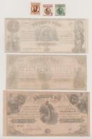 1852. 1Ft "F" + 2Ft "D" + 5Ft "D" "Kossuth bankó" kitöltetle...