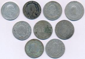 1787-1839. 20kr Ag (9xklf évszám vagy verdejel), benne: 1787H, 1805C, 1806B(?), 1806A, 1809C, 1827C,...