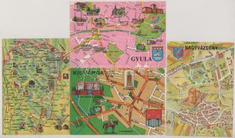 TÉRKÉP - 14 db MODERN képeslap / MAP - 14 modern postcards