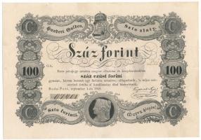 1848. 100Ft "Kossuth bankó", "GA. 97400" T:F
Hungary 1848. 100 Forint "Kos...